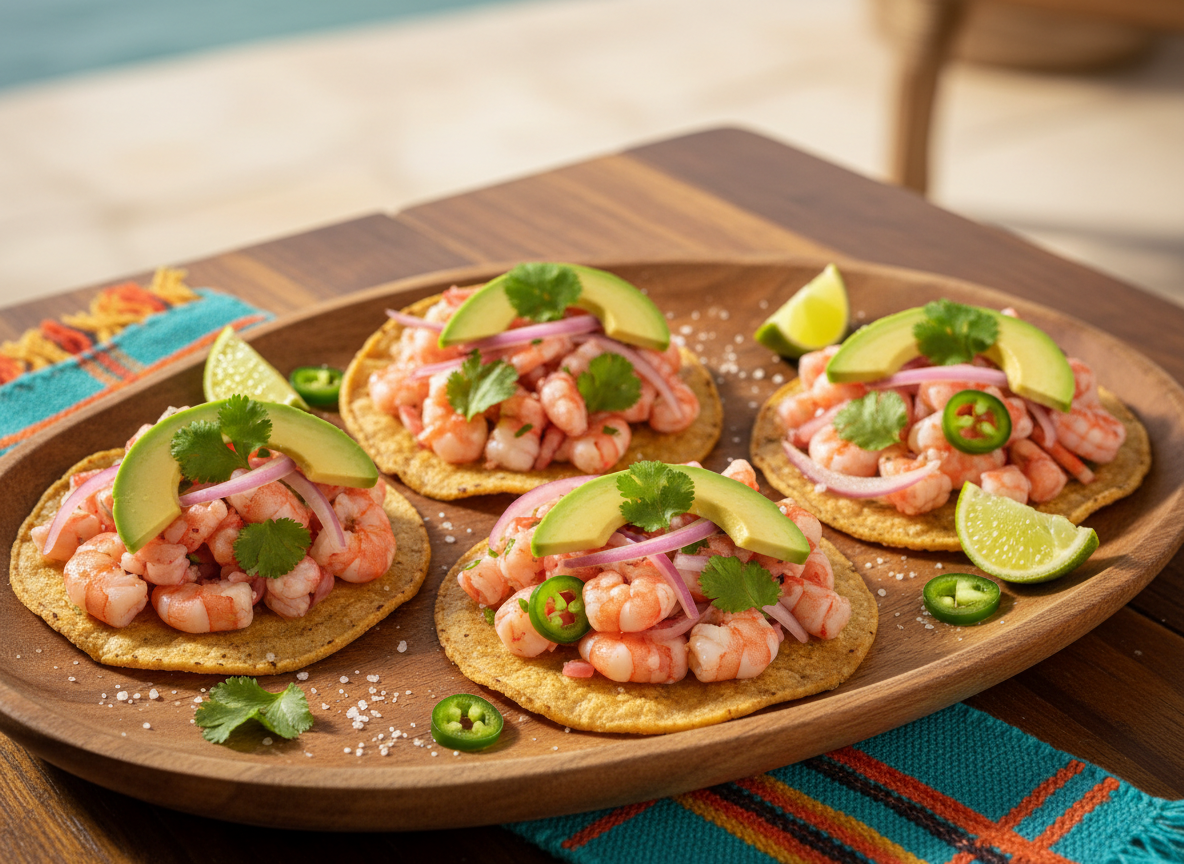 Tostadas de ceviche y aguachile