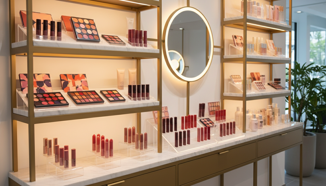 Exhibición de maquillaje