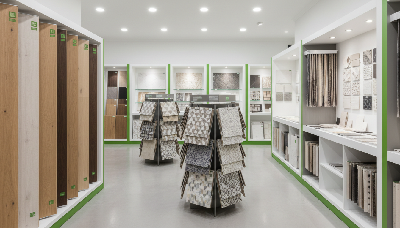 Showroom con variedad de productos