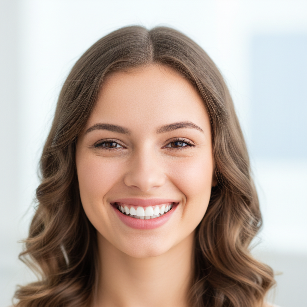 Sonrisa saludable de paciente