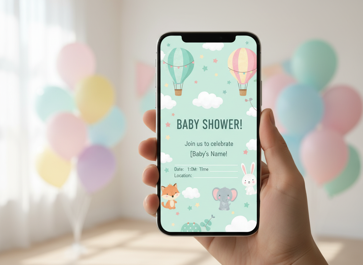 Invitación digital para baby shower
