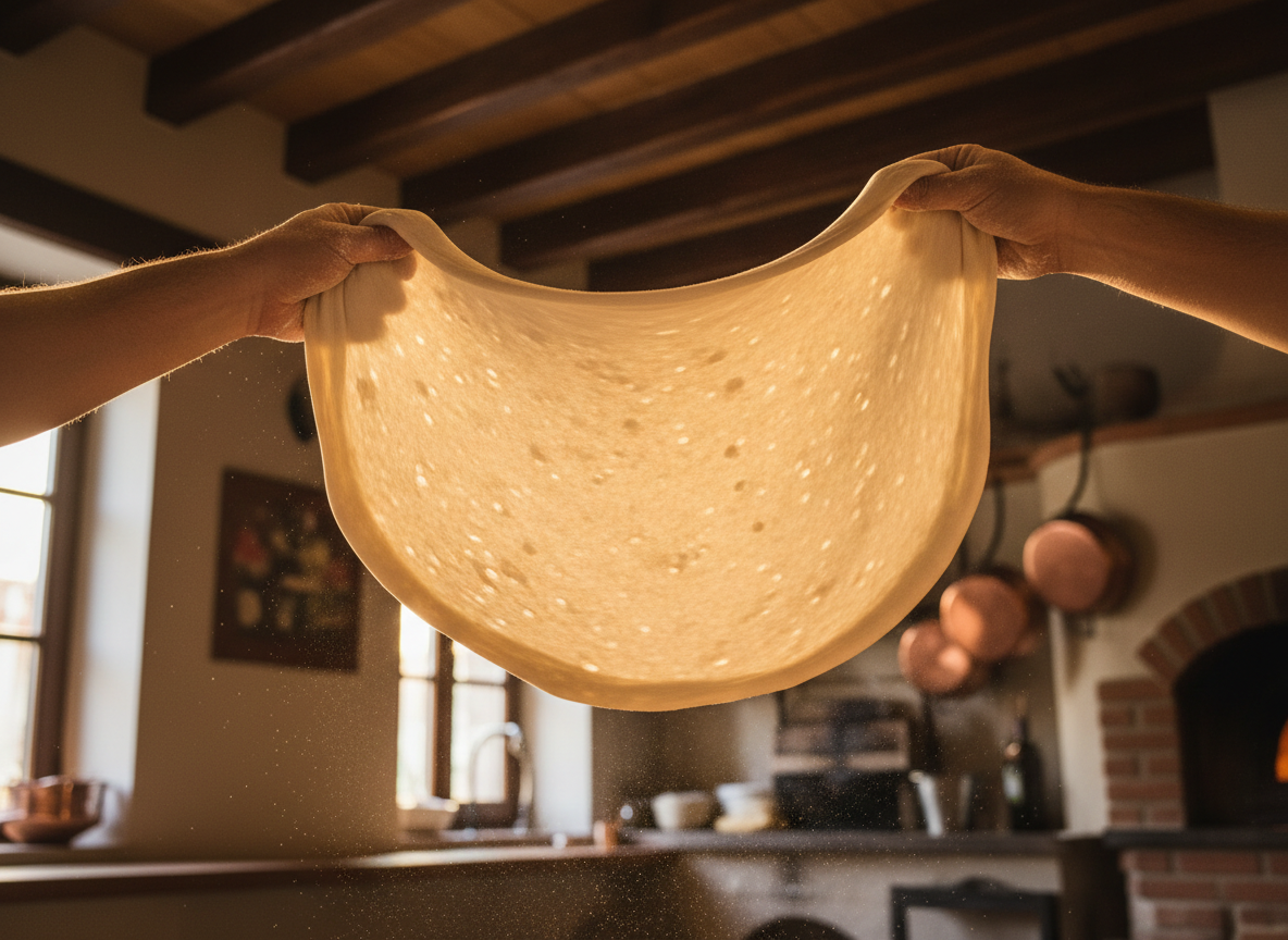 Preparación de masa para pizza