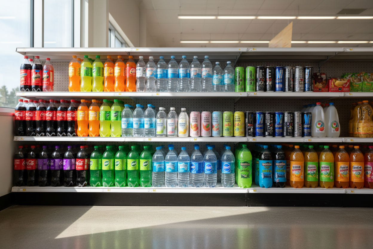Surtido de refrescos fríos