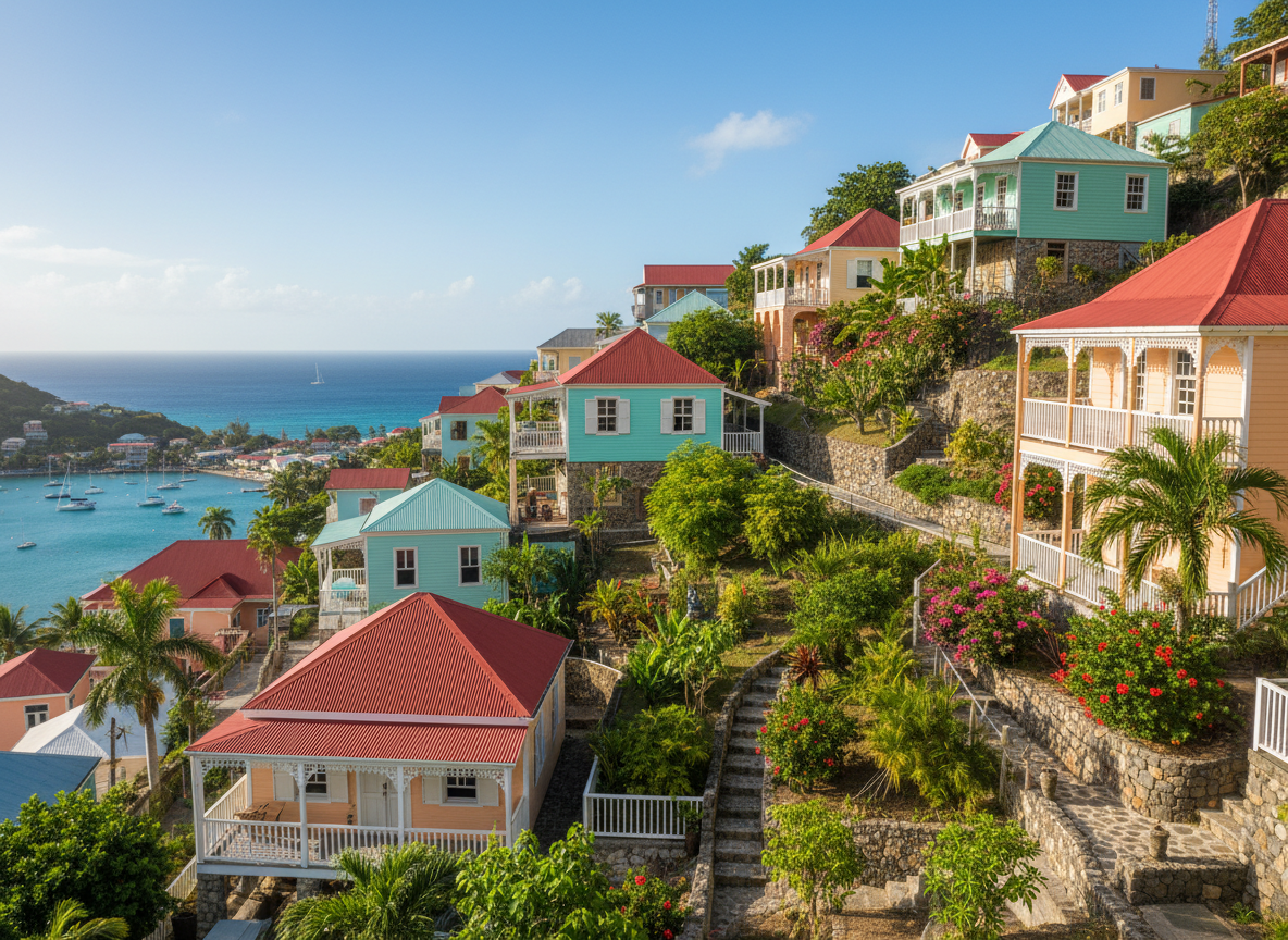 Colorful houses in Grenada