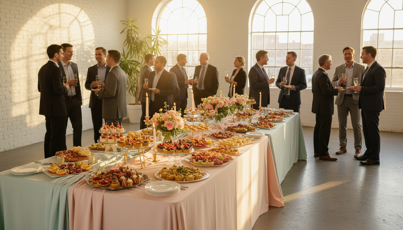 Catering elegante para un evento corporativo