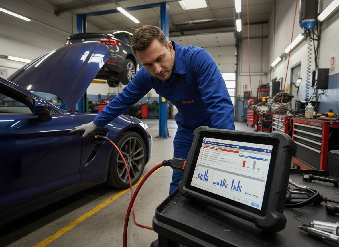 Herramienta de diagnóstico de coche conectada al vehículo